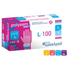 Gant vinyle non poudré - Polysem