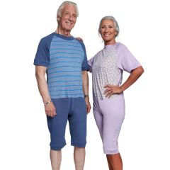 Pyjama grenouillère courte mixte tissu léger - Benefactor