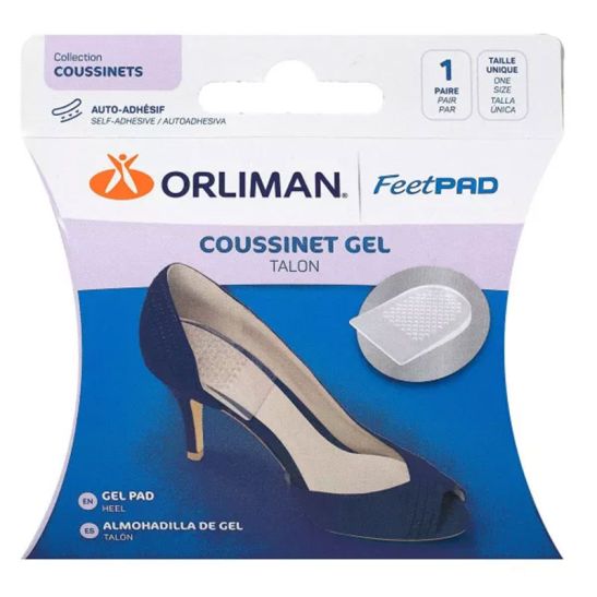 Coussinet gel talon 2 unites fettpad Orliman Harmonie Medical Service