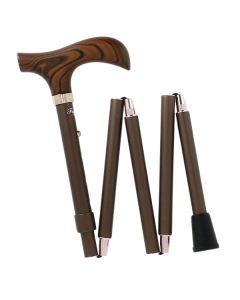Canne pliante et réglable anodisée bronze - Fayet