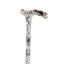 Canne réglable aluminium fleurs - Fayet