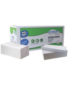 Essuie-mains pliés enchevêtrés V 25x21 cm - Glabal Hygiène