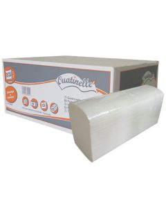 Essuie-mains pliés enchevêtrés W 21x29 cm carton de 25 paquets - Global Hygiène