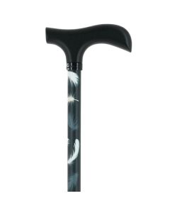 Canne réglable en aluminium motifs plumes - Fayet