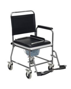 Fauteuil de toilettes à roulettes noir - Identités