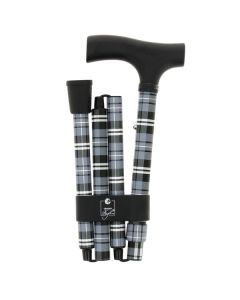  Canne pliante motif Ecossais - Fayet