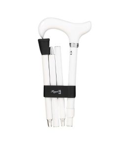 Canne pliante en aluminium blanche - Fayet