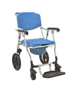 Chaise de douche roulante pliante minorque - Identités
