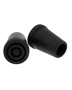 Embout caoutchouc noir 19mm pour canne en métal - Fayet