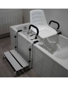Siège de bain pivotant avec marche pied - Herdegen
